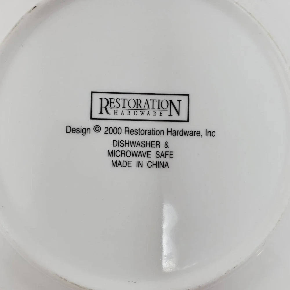 Restoration Hardware Ceramic Dessert 4 Plates Set